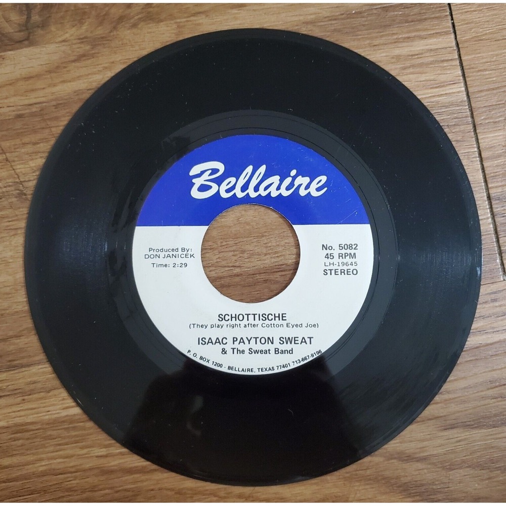 Isaac Payton Sweat – Schottische / Home Is Anywhere 1980 Bellaire 5082 VG+/VG+
